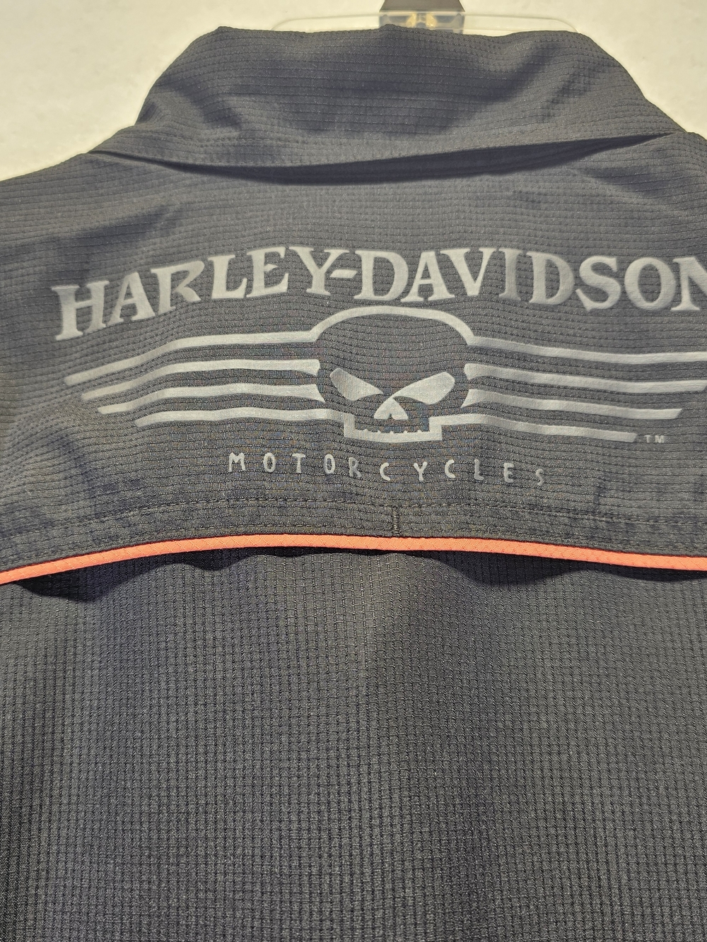 Harley Davidson Performance Shirt Mens Medium Black Button Up Short Sleeve Logo - Picture 5 of 6